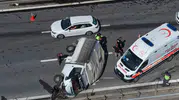 Düzce Anadolu Otoyolu üzerinde zincirleme kaza trafiği durdurdu