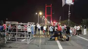 Köprüde gece çekimi trafiği değiştirdi