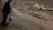 Tunceli'de yaylacıların çadırlarını sel bastı