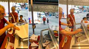 Çocuğuna 2 lahmacun almak isteyen anneye kaba davranış