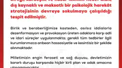 DMM uyardı Toplumsal birliği hedef alan psikolojik harekat var