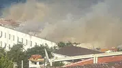 Deniz Harp Okulu'ndaki tarihi binada korkutan yangın