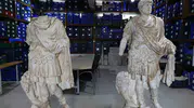 Kibyra’da 1950 yıllık imparator heykeli ayağa kaldırıldı
