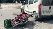 Mudurnu'da motosiklet ile hafif ticari araç çarpıştı, sürücü ağır yaralandı