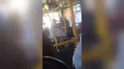 Malatya’da toplu taşımada yumruklu kavga anı kameraya yansıdı