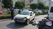 Efeler'de kontrolden çıkan otomobil ortalığı birbirine kattı