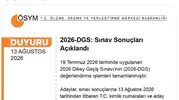 2026 DGS yerleştirme sonuçları erişime açıldı