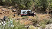 Gerger'de kamyonet dereye uçtu Şehit babası hayatını kaybetti