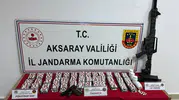 Aksaray'da jandarma narkotik ağı 2 ayrı ikamete eş zamanlı baskın