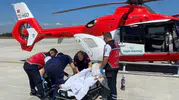 Kastamonu'da inme geçiren hasta için hava ambulansı devreye girdi