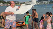 Bodrum sahilinde alışılmadık serinlik