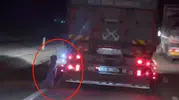 Kamyonetin arkasına bağladığı köpeği kilometrelerce sürükledi