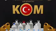 Edirne'de sahte içki operasyonu Çavuşbey Mahallesi'nde onlarca litre ele geçirildi