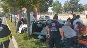 Çorlu'da hatalı dönüş kazası sürücüyü hastanelik etti