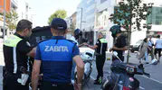 Düzce merkezde yaya yoluna giren motorculara ağır fatura