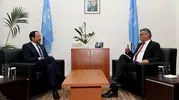Ada masasında iki lider Kıbrıs için kritik buluşma başladı
