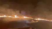 Elazığ Köprüdere köyünde tarım arazisi küle döndü