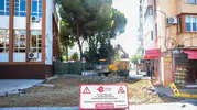 Efeler adliyesinin yanındaki bozuk yollar yenileniyor