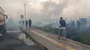 Diyarbakır'da anız yangını hastane yakınında paniğe yol açtı