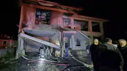 Kulu'da inşaat halindeki binanın garajında traktör küle döndü
