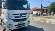 Keşan yolunda hafriyat kamyonu yaşlı adama çarptı