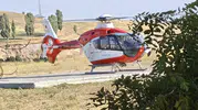 Ercişten Erzurumdaki hastaneye acil hava köprüsü kuruldu