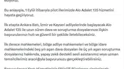 Ankara Batı, İzmir ve Kayseri'de yargıya yeni dönem Alo Adalet 135 ile dosyalar artık telefonla takip edilecek