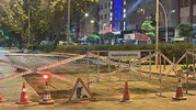 Burdur’da gece yarısı yol çalışmasına polis engeli