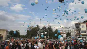 Toprak Kaan'ın zaferi Beyşehir'de gökyüzünü renklendirdi: Binlerce balon umut için uçtu
