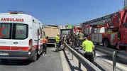 Basın Ekspres yolunda motosikletli sürücü kamyonun altında kalarak can verdi