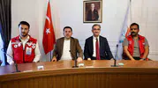 Gönüllü gençler Nevşehir'de Başkan Arı'yı ziyaret etti