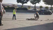 Etimesgut yolunda motosiklet kazası 2 yaralı