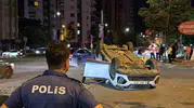 Kayseri'de trafik kazası İki araç çarpıştı, SUV takla attı