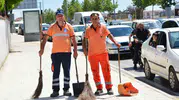Çorum sokaklarında temizlik işçilerinden örnek yardımlaşma