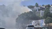 Bitez'de site kenarında yangın paniği, ekipler hızla müdahale etti