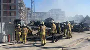 Tuzla’daki şantiyede yangın paniği yaşandı