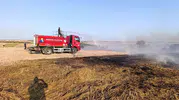 Kırklareli Doğanca köyünde anız yangını korkuttu