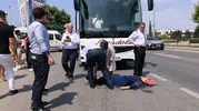 İnegöl girişinde otobüsün çarptığı yaya ağır yaralandı