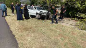 Osmaniye Bahçe yolunda kontrolden çıkan araç ağaca çarptı