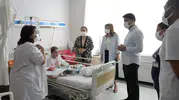 Aydın’daki hastanede miniklere moral ziyareti