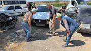 Çan'da kavşakta çarpıştılar, iki sürücü de burnu bile kanamadı