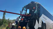 Diyarbakır Lice yolunda otobüs kaza yaptı