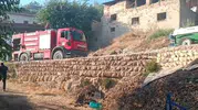 Malatya Darende’de bahçede başlayan yangın evlere sıçradı