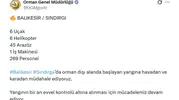 Balıkesir Sındırgı’da kamyon yangını ormanlık alana sıçradı