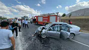 Çorum’da iki otomobil kafa kafaya çarpıştı 7 yaralı