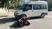 Karaman'da minibüs ve motosiklet kazası İki kişi yaralandı