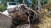 Malatya yolunda korkunç kaza sürücü ağır yaralandı