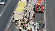 Basın Ekspres Yolu’nda kamyon kazası Bir sürücü hayatını kaybetti