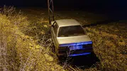 Çorum'da alkollü sürücü direksiyon hakimiyetini kaybedip tarlaya uçtu