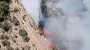 Rüzgarın büyüttüğü yangını ekipler iki koldan sardı